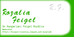 rozalia feigel business card